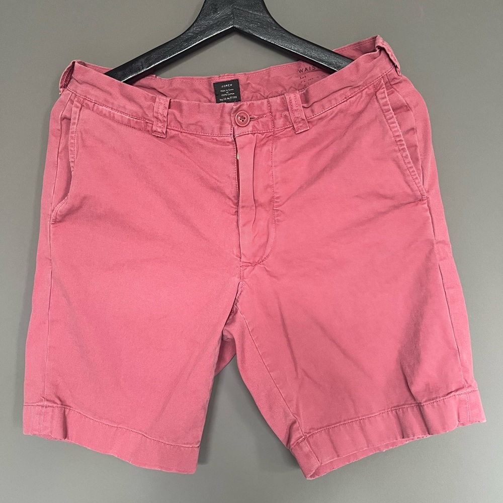 J.Crew Men's Twill Stanton Short, Nantucket Red, 9" Inseam, 30W